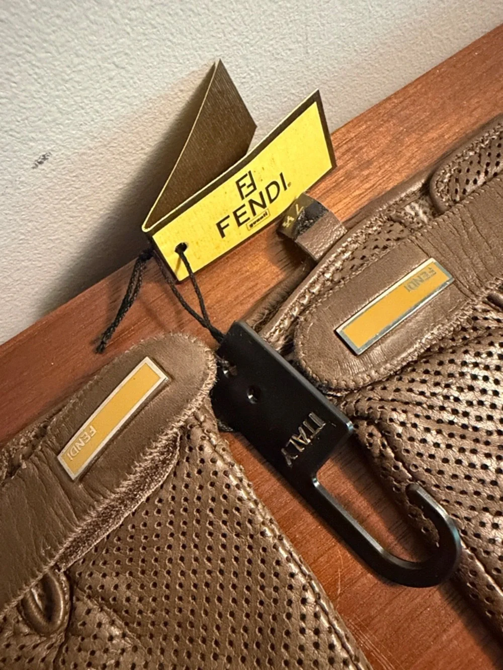 Vintage Fendi Leather Driving Gloves